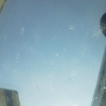 トヨタラクティスのフロントガラスリペア　福岡市のM自動車様